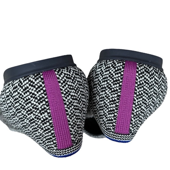 ROTHY'S THE FLAT 001-344 SLATE HERRINGBONE ROUND TOE SLIP ON BALLET FLAT - Picture 9 of 13